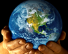 Earth Mother Picture of Globe in Hands